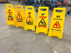 5 x Assorted Wetfloor Signs