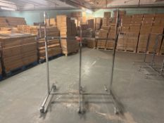 Pair Of Chrome 6 Arm Merchandising Rails