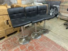 Faux Leather Bar Stools x3