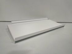 5 Boxes of 10 Matt White Eden Slatwall Shelves - Compatible With Slatwall - Brand New