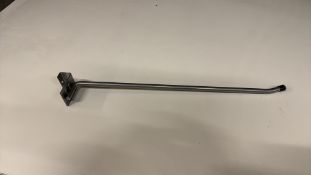 Pallet of Silver Storefront Rail Bars, Straight Arms & Prongs To Fit An RSB, Approx 1100 Pieces