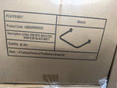 5 x Boxes of 20 Eden Matt Black D Bars - Brand New Unused