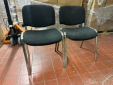 Black Fabric Chairs x2 - No Reserve