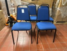 Blue Fabric Chairs x 4 - No Reserve