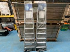 2 x Aluminium 5 Step Ladders - No Reserve