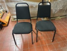 Black Fabric Canteen Chairs x12