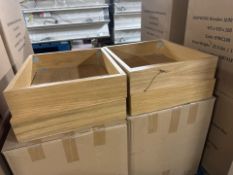 Wooden Produce Box x 10, Used To Enhance Retail Merchandising, Brand New