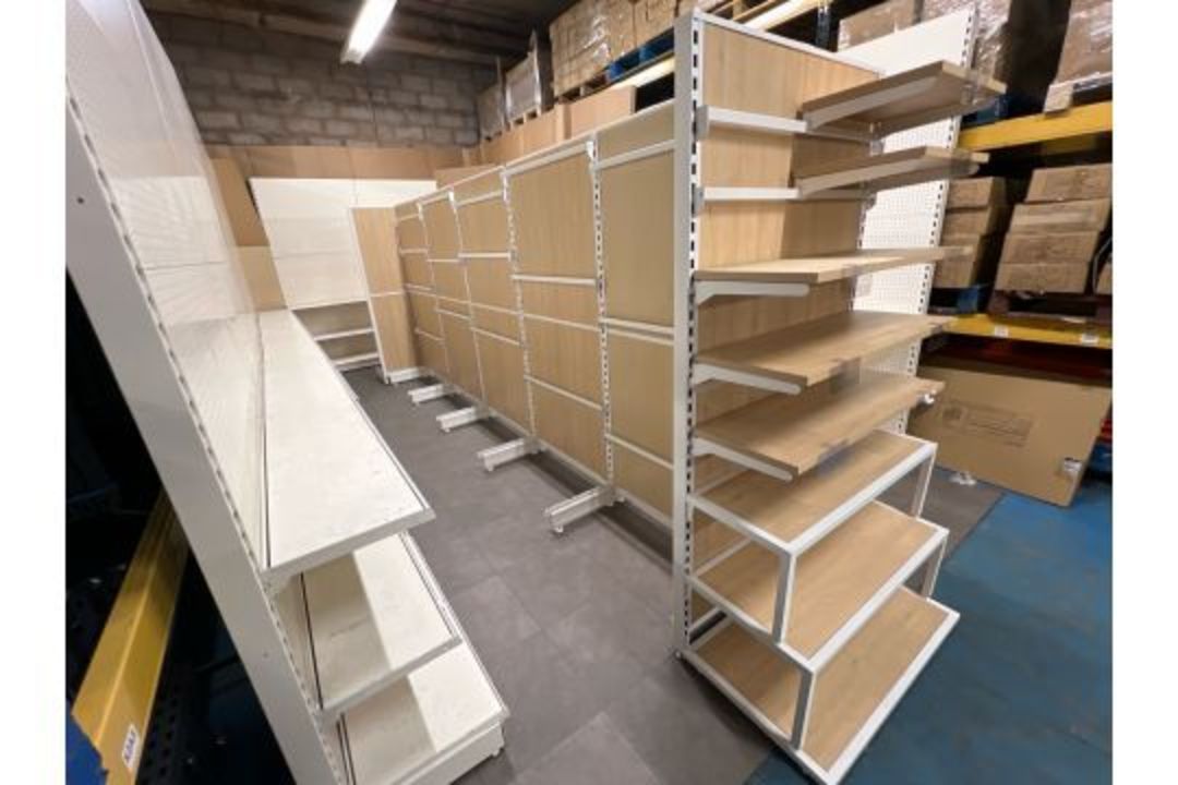 5 Bay Eden Double Sided Gondola Run With 2 Ends - Brand New, Boxed, Shop Fittings - Image 4 of 15