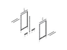 Shelf Gondola 2100mm H End Module Set - 2x End Walls, 1x T-Leg