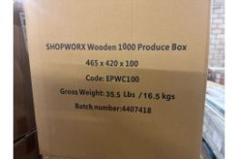 Wooden Produce Box x 5 - No Reserve, Used To Enhance Retail Merchandising, Brand New