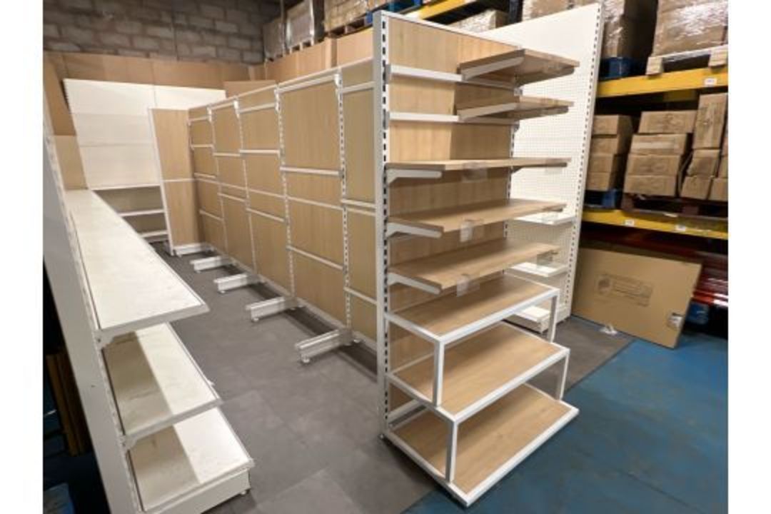 5 Bay Eden Double Sided Gondola Run With 2 Ends - Brand New, Boxed, Shop Fittings - Image 3 of 15