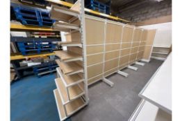 5 Bay Eden Double Sided Gondola Run With 2 Ends - Brand New, Boxed, Shop Fittings