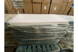 Pallet of 90 Vinyl Faced Gypsum Ceiling Tiles, No Reserve