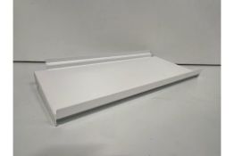 5 Boxes of 10 Matt White Eden Slat Wall Shelves - Compatible With Slatwall - Brand New, Boxed