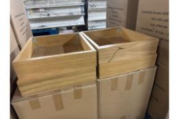 Wooden Produce Box x 10, Used To Enhance Retail Merchandising, Brand New, No Reserve