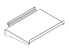 White Shelf For Slatwall 300mm