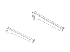 White Wooden Shelf Bracket Set - Left & Right Pair