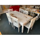 Rustic Grey Table & Chairs - NO RESERVE