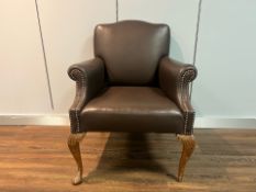 Brown Leather Arm Chair- NO RESERVE