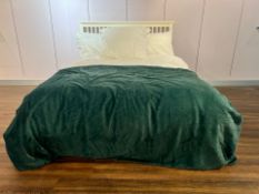 Wooden Framed Double Bed With Mattress & Bedding - NO RESERVE