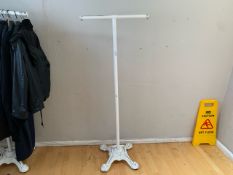 White Vintage Steel Coat Rack- NO RESERVE