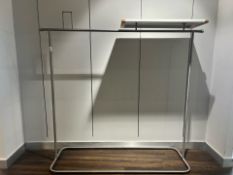 Metal Clothing Rack With Wooden Display Shelf- NO RESERVE