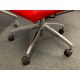 Wheeled Rectangular Straight Desk & Red Felt Wheeled Office Chair- NO RESERVE - Image 5 of 12