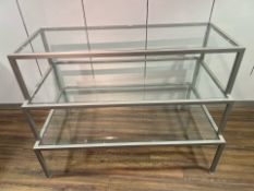Triple Tiered Glass Display Table - NO RESERVE