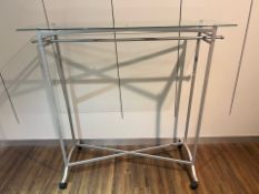 Glass Topped Clothing Rack - NO RESERVE
