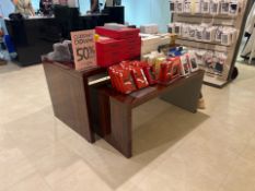 x2 Dark Wood Effect Nested Tables - NO RESERVE