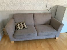 Light Grey Fabric Two Seater Sofa- NO RESERVE