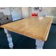 Wooden Oak Top Grey Legged Dining Table And Chair- NO RESERVE - Image 5 of 11