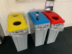 x3 Recycling Plastic Bins - NO RESERVE