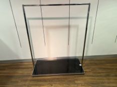 2 x Extendable Glossy Clothing Racks - NO RESERVE