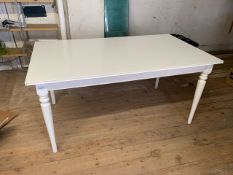 White Wooden Laminate Extendable Table- NO RESERVE