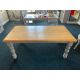 Wooden Oak Top Grey Legged Dining Table And Chair- NO RESERVE - Image 2 of 11