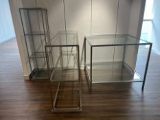Brushed Metal & Glass Display Set - NO RESERVE