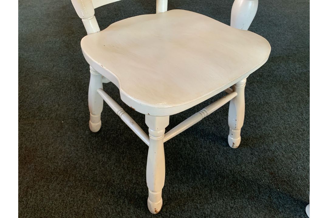 Wooden Oak Top Grey Legged Dining Table And Chair- NO RESERVE - Image 10 of 11