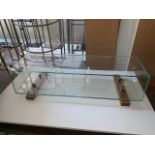 Rectangular Box Glass Coffee Table- NO RESERVE