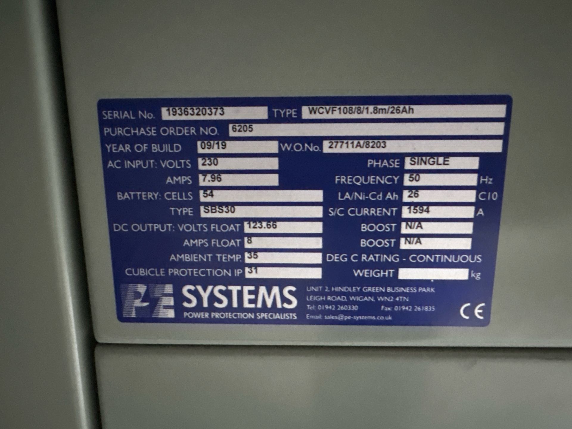 PE Systems DC UPS 108V Chargers - Image 13 of 16