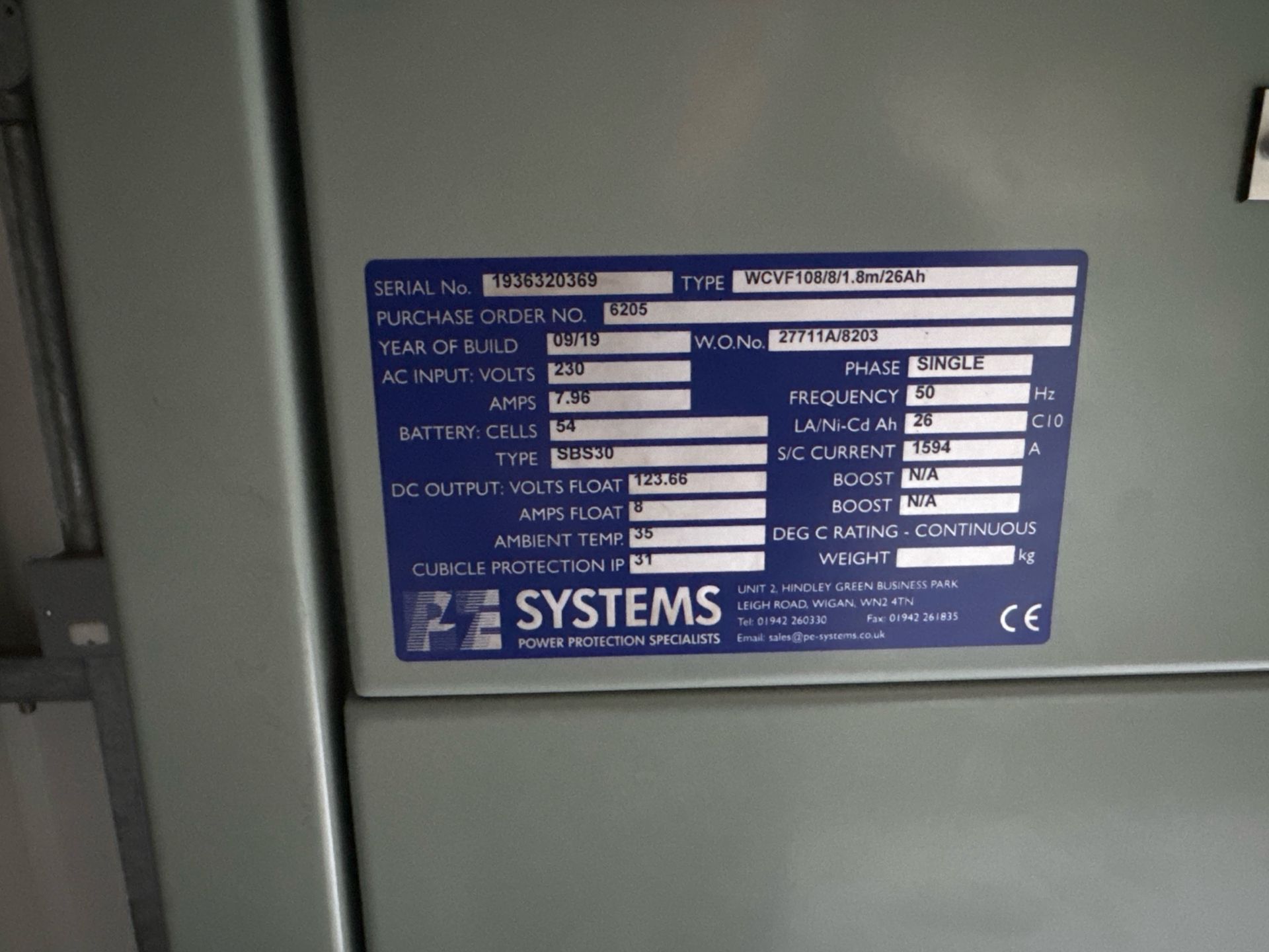 PE Systems DC UPS 108V Chargers - Image 10 of 16