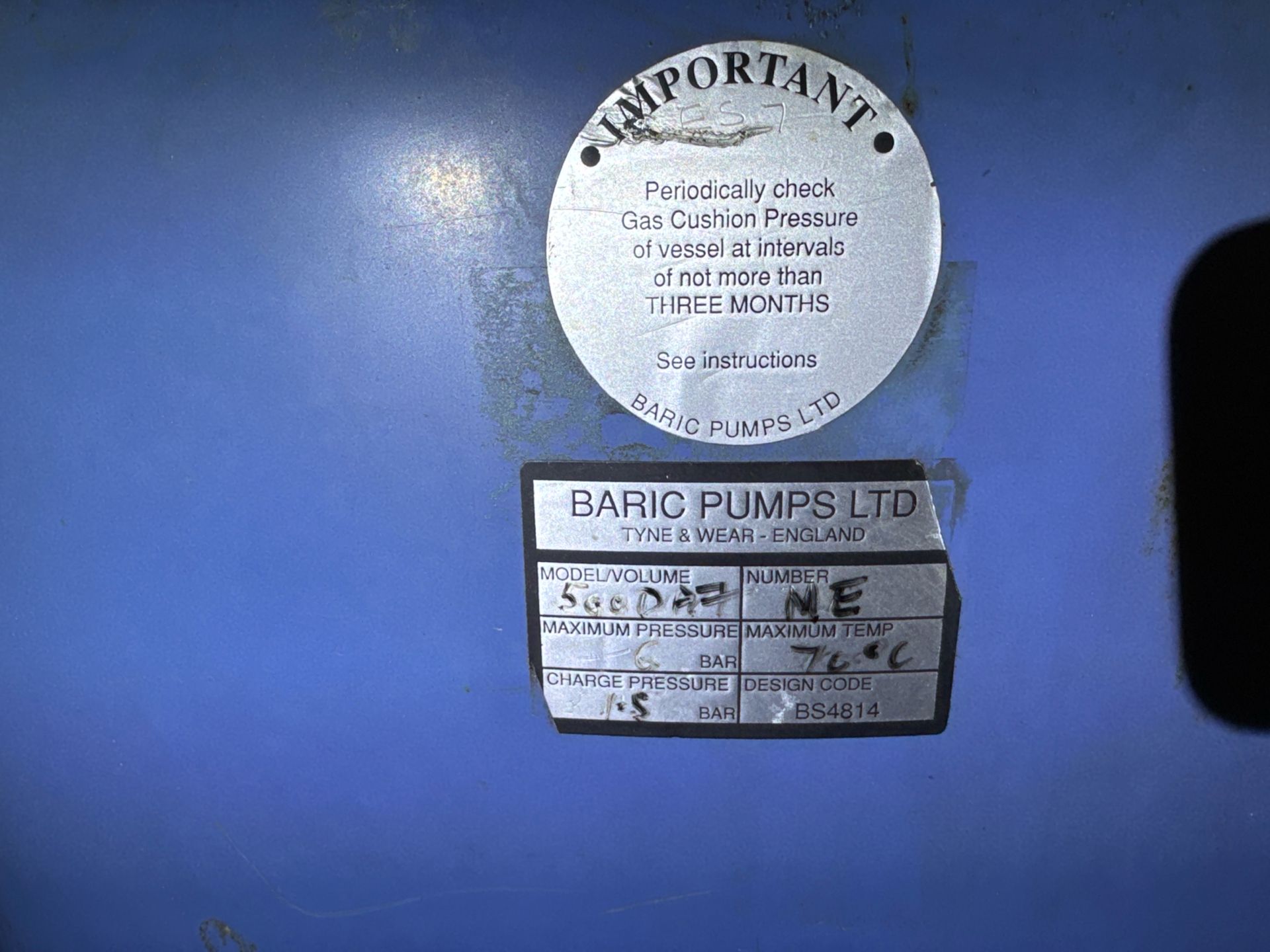 Baric Expac Sealed Systems CHWS Pressurisation - Image 8 of 9
