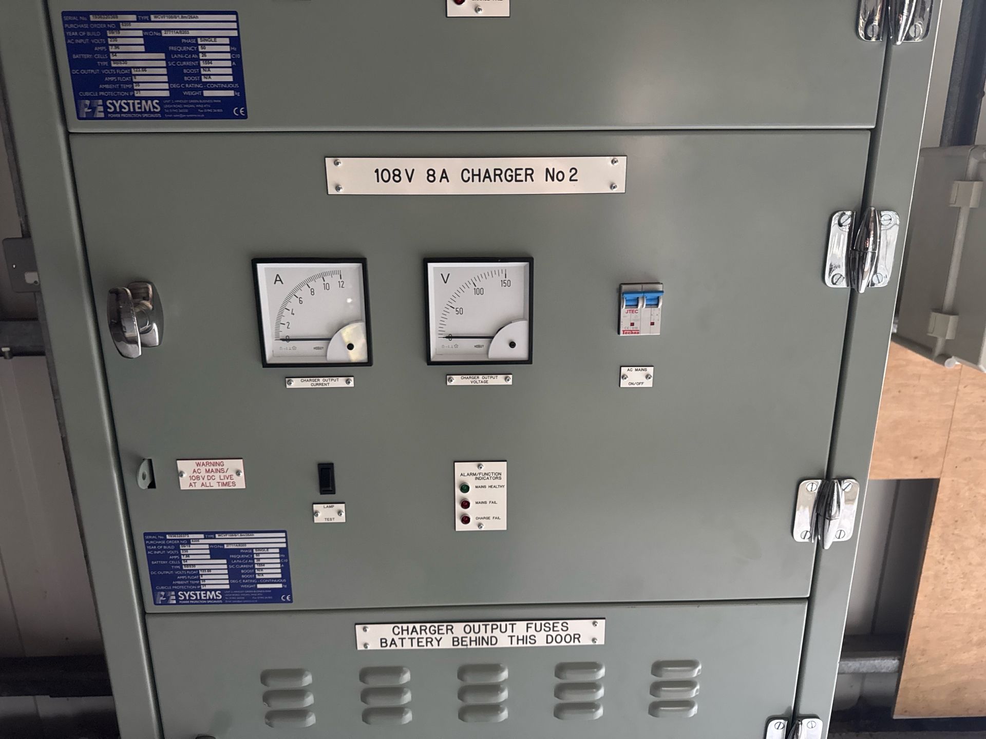 PE Systems DC UPS 108V Chargers - Image 4 of 16