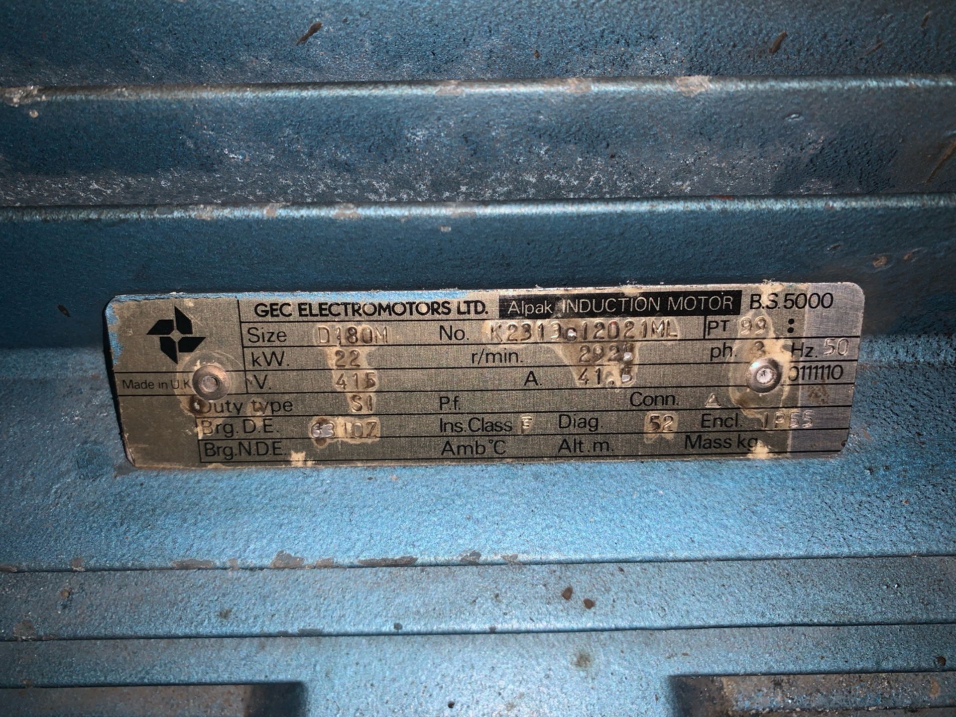Alpak Induction Motor B.S.5000 - Image 3 of 6