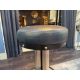 Bespoke Ben Whistler Navy Leather Stool, Commissioned by Robert Angell Design, The Berkeley Blue Bar - Image 6 of 7