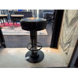 Bespoke Ben Whistler Navy Leather Stool, Commissioned by Robert Angell Design for The Berkeley