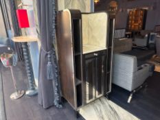 Bespoke Wood and Marble Lectern Unit, Commissioned by Robert Angell Design for The Berkeley Blue Bar