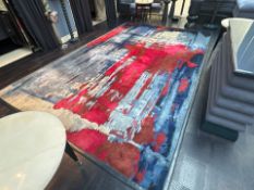 Iconic Ben Whistler The Blue Bar Rug, Commissioned by Robert Angell Design for The Berkeley Blue Bar