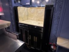 Bespoke Marble Topped Wooden Front of House Stand, Commissioned by Robert Angell Design