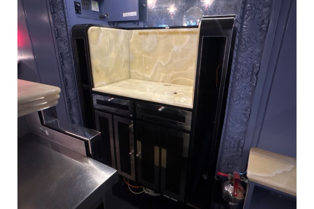 Bespoke Marble Topped Wooden Front of House Stand, Commissioned by Robert Angell Design - Image 1 of 8